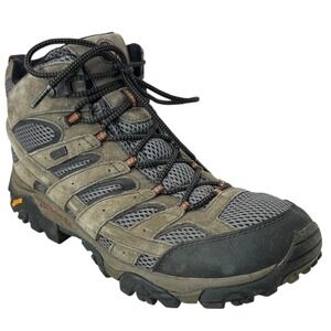Merrell Hiking Boots Men 13 Beluga Moab 2 Mid Waterproof Vibram Superfeet Insole